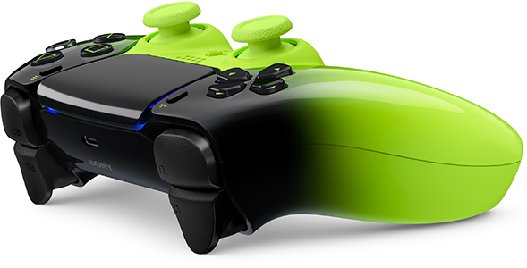Front angle shot of the PS5 DualSense Controller.