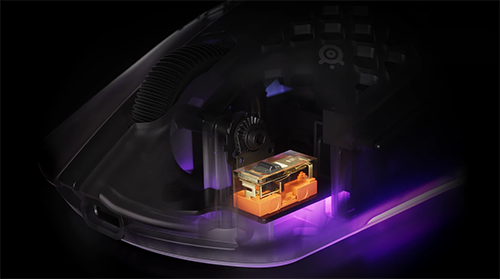 X-Ray Image showing mechanical switches inside the mouse