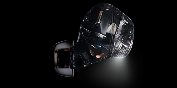 Side angle of earbud.