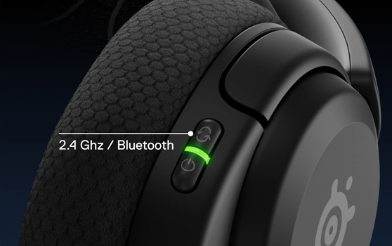 Shot of headphone aercup with Bluetooth / 2.4Ghz switch