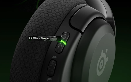 Shot of headphone aercup with Bluetooth / 2.4Ghz switch