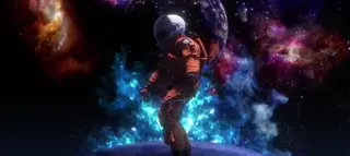 Spaceman walking animation.