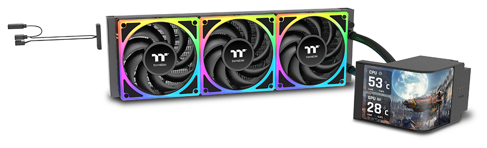 MAGCurve 360 Ultra ARGB CPU AIO Liquid Cooler from Thermaltake.