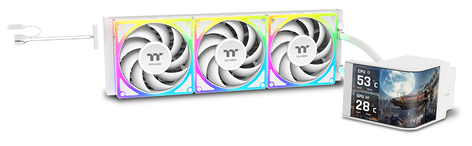 MAGCurve 360 Ultra ARGB CPU AIO Liquid Cooler from Thermaltake.