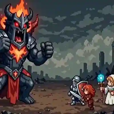 Pixel Battle fighting gameplay.