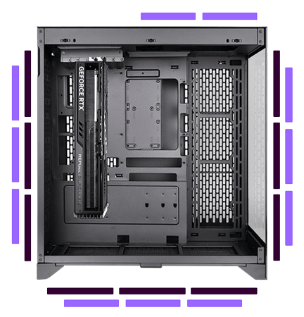 Thermaltake CTE E660 MX Total Fan Configuration