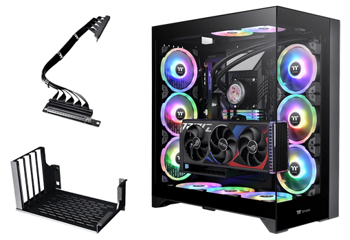 Included GPU Riser Cable and Bracket allow for customisation of GPU placement