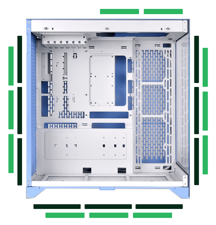 Thermaltake CTE E660 MX Total Fan Configuration