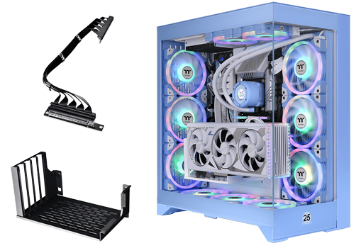 Included GPU Riser Cable and Bracket allow for customisation of GPU placement