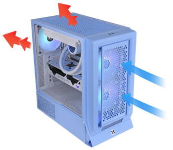 THERMALTAKE CERES 350 MX AIRFLOW DIAGRAM