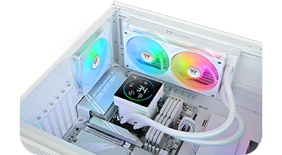 Image of the cooler inside a PC case