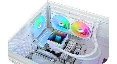 Image of the cooler inside a PC case