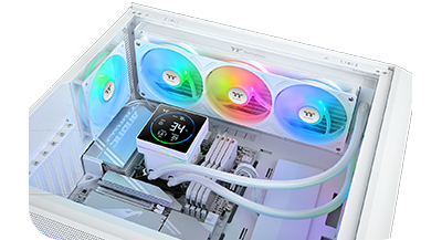 Image of the cooler inside a PC case