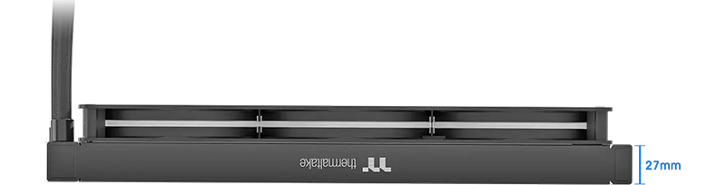 Side view of the cooler showing the height