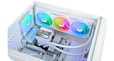 Image of the cooler inside a PC case