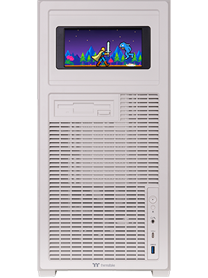 Front view of the case with LCD Screen Kit attatched