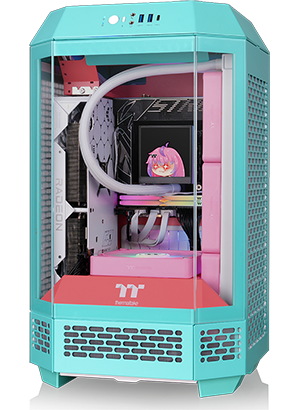 Thermaltake The Tower 250 Mint Strawberry Mini-Tower Tempered