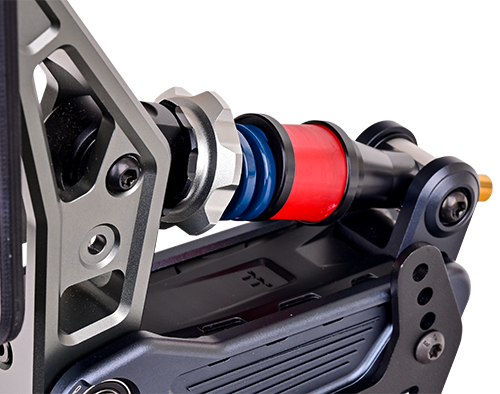 red damper installed on brake