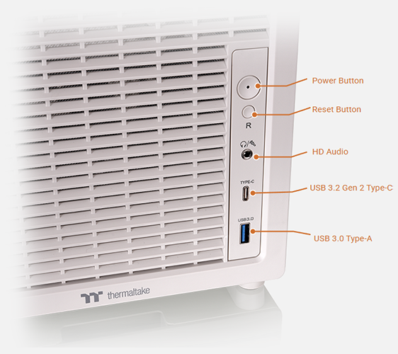 Front I/O ports.