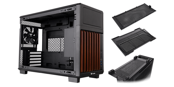 Side of TR200 WS case with dust filters aside.