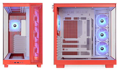 View 380 XL TG ARGB Flaming Orange Mid Tower Chassis