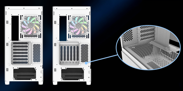 Rotational PCI-E slots