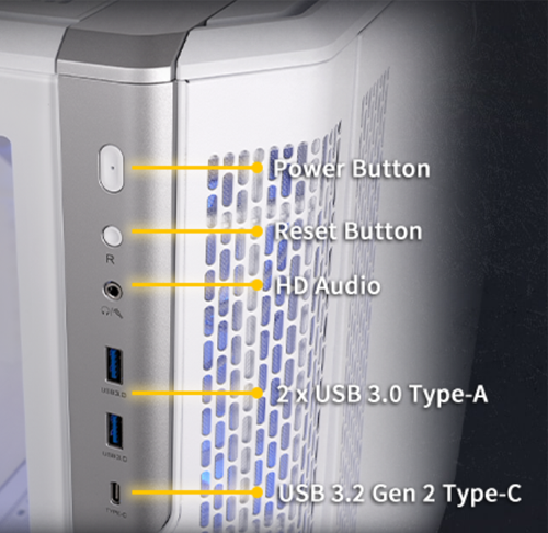 Close up image of I/O ports
