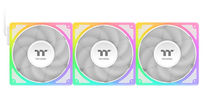 TOUGHFAN EX 120 ARGB Sync White 3-Pack PC Cooling Fans from Thermaltake