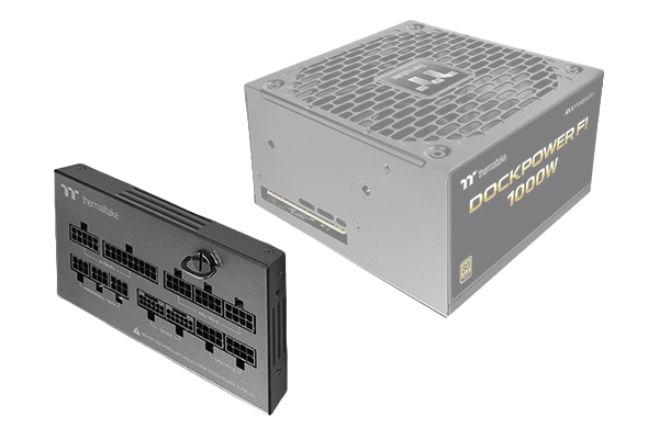 Dock module of the Dockpower FI PSU next to faded out main unit.