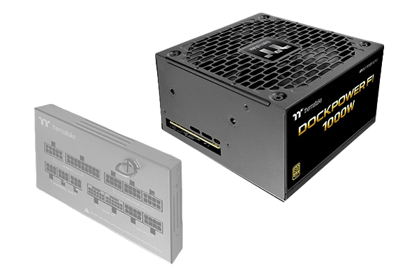 Dockpower FI PSU main unit next to faded out dock module.