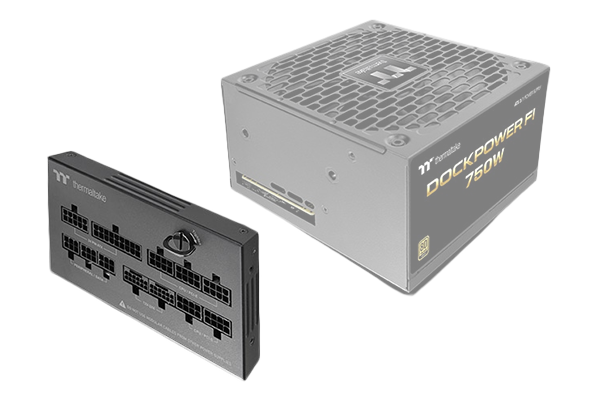 Dock module of the Dockpower FI PSU next to faded out main unit.