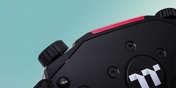 Top left corner of F100 steering wheel, highlighting RPM indicator lights.