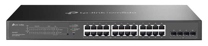 28-Port Omada Gigabit Smart Switch with 16-Port PoE+ from tp-link