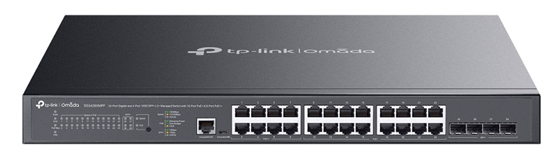 Omada 24-Port Gigabit & 4-Port 10GE SFP+ L2+ Managed Switch from tp-link
