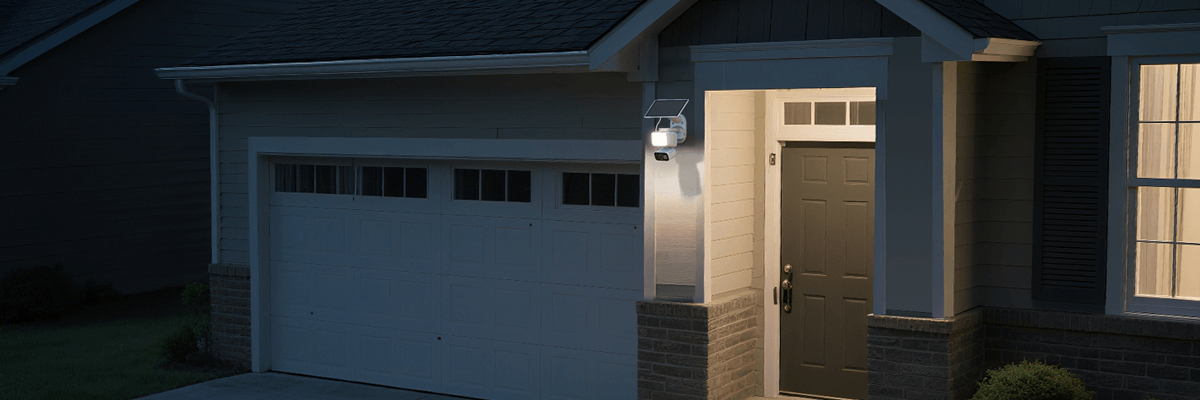 Front entrance of modern bungalow.