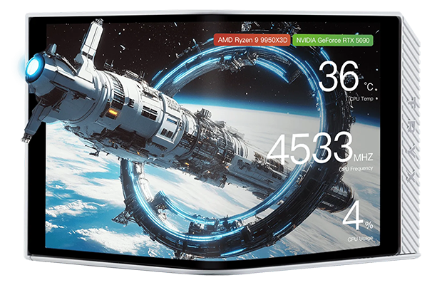 PANORAMA WB CPU water block with futuristic space station spread across the screen.