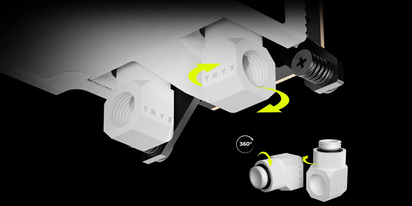 Rotatable fittings.