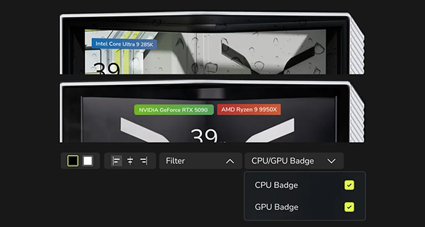 CPU / GPU Tag control interface.