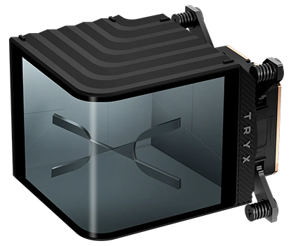 PANORAMA WB Black Curved OLED AIO CPU Water Block from TRYX.