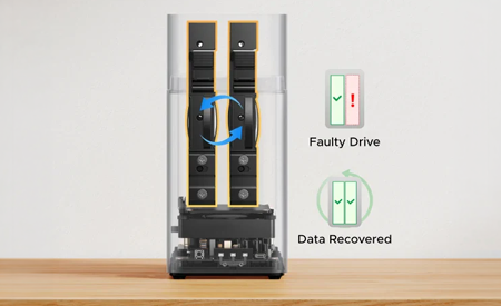 Illustration of RAID data recovery