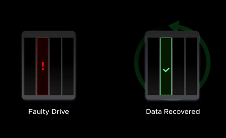 Illustration of RAID data recovery