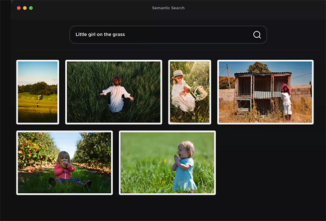 Little girl on the grass photos in UGOS Pro