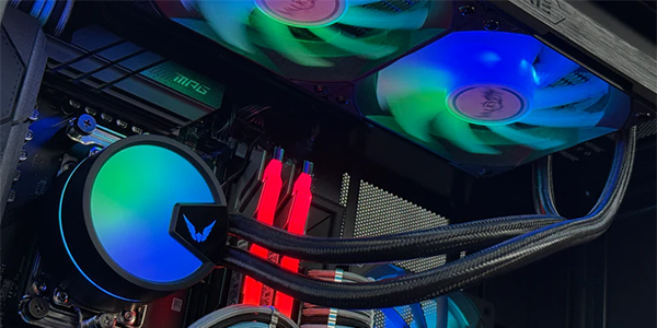 Scenario of Valkyrie AIO CPU Liquid Cooler integrated into system.