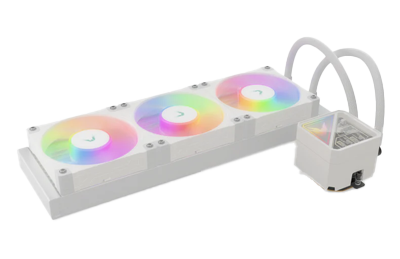 Front angle of Valkyrie AIO CPU Liquid Cooler.
