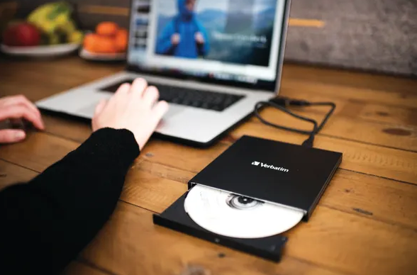 Disc sat in open DVD writer tray