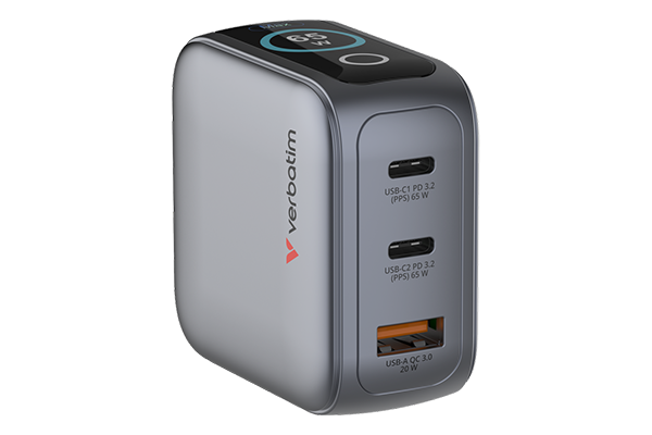 Rear ports of the GaN charger.