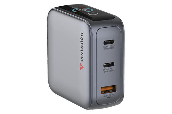 Rear ports of the GaN charger.