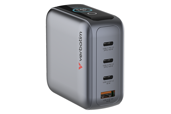 Rear ports of the GaN charger.