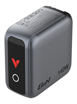 Mini GaN 4-Port USB-C/USB-A Charger with Display from Verbatim.