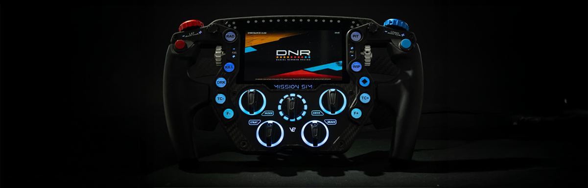Steering wheel powered on in dark room